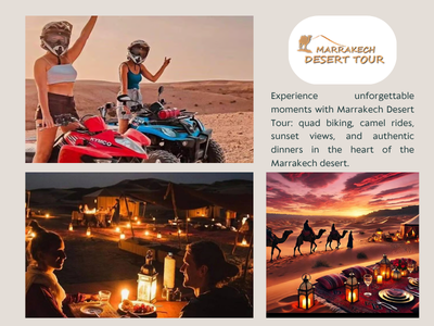 Marrakech desert tour exploring Sahara dunes with camel trekking and desert camp experience in Morocco.